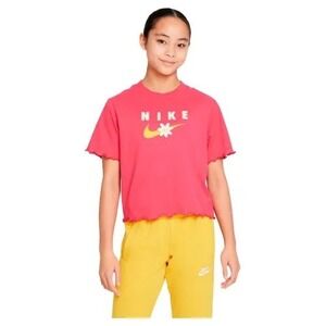 Nike Cropped‎ T-Shirt Pink Floral Graphic Tee Top